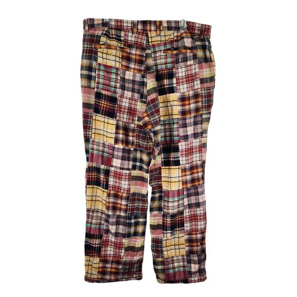J. Crew Plaid Patchwork Preppy Y2K Pants 36X30 Men's Golf Academia Professional - Picture 5 of 11